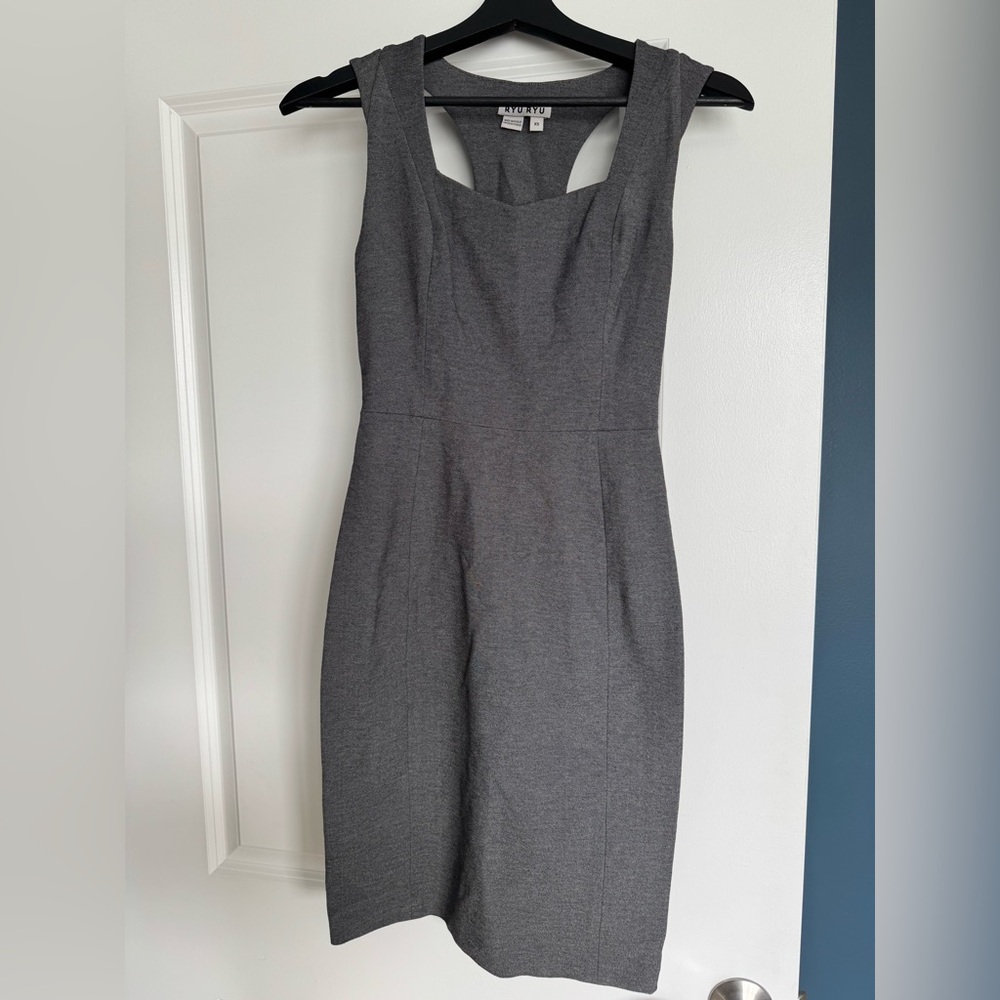 Ryu Grey Racerback Midi Dress